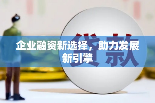 广河企业融资新选择，助力发展新引擎
