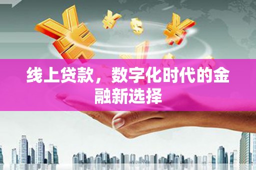 广河线上贷款，数字化时代的金融新选择