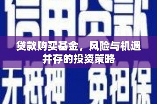 广河贷款购买基金，风险与机遇并存的投资策略
