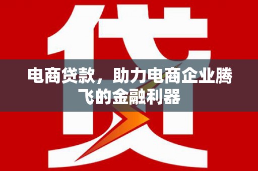 广河电商贷款，助力电商企业腾飞的金融利器