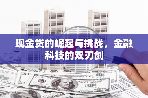 广河现金贷的崛起与挑战，金融科技的双刃剑