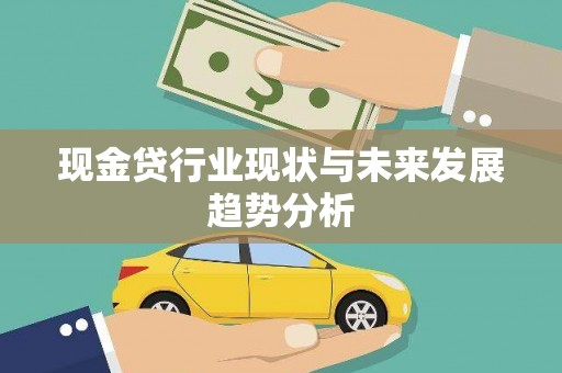 广河现金贷行业现状与未来发展趋势分析