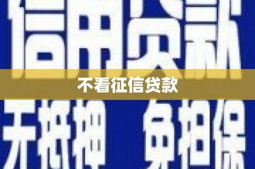 广河不看征信贷款