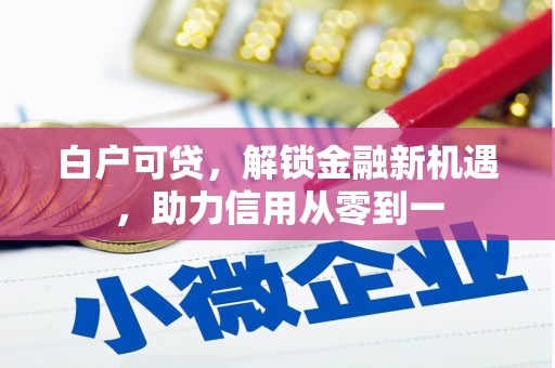 广河白户可贷，解锁金融新机遇，助力信用从零到一