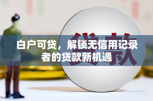 广河白户可贷，解锁无信用记录者的贷款新机遇
