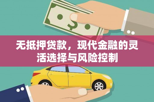 广河无抵押贷款，现代金融的灵活选择与风险控制