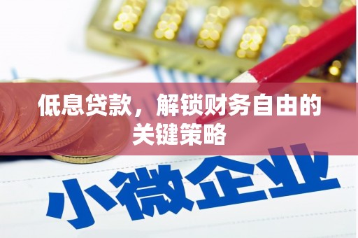 广河低息贷款，解锁财务自由的关键策略