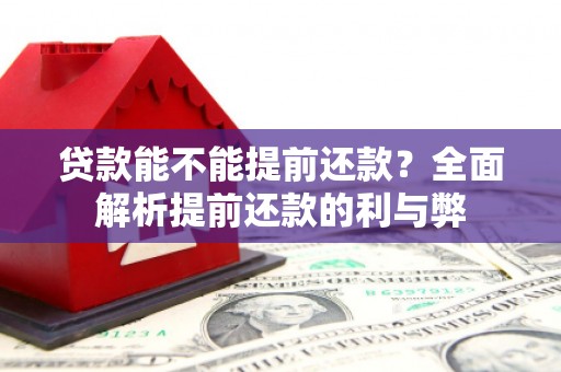 广河贷款能不能提前还款？全面解析提前还款的利与弊