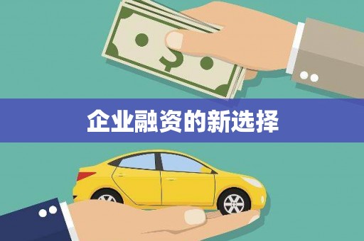 广河企业融资的新选择