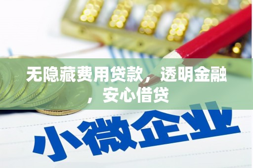 广河无隐藏费用贷款，透明金融，安心借贷