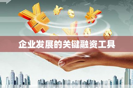 广河企业发展的关键融资工具