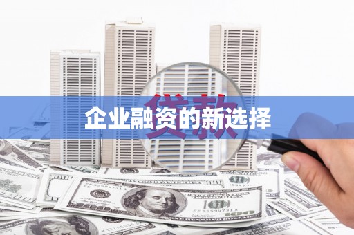 广河企业融资的新选择