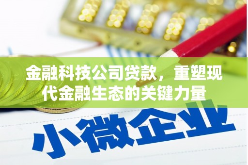 广河金融科技公司贷款，重塑现代金融生态的关键力量