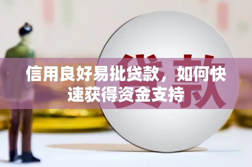 广河信用良好易批贷款，如何快速获得资金支持