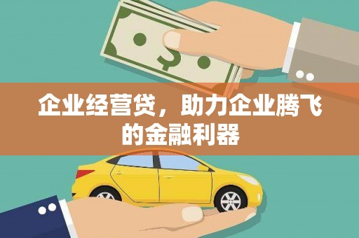 广河企业经营贷，助力企业腾飞的金融利器