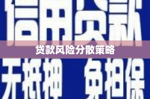 广河贷款风险分散策略
