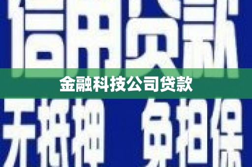 广河金融科技公司贷款