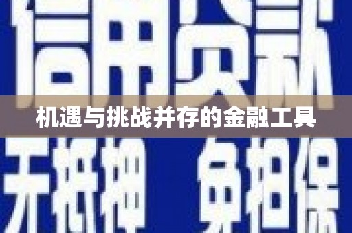 广河机遇与挑战并存的金融工具