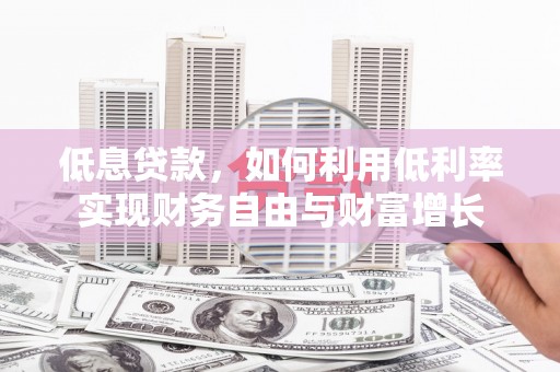 广河低息贷款，如何利用低利率实现财务自由与财富增长