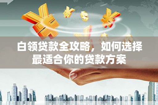 广河白领贷款全攻略，如何选择最适合你的贷款方案